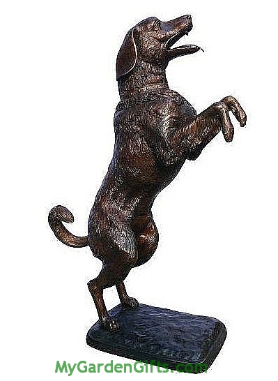 Excited Labrador Statue