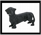 Black Dachshund Figurine - Cast Iron