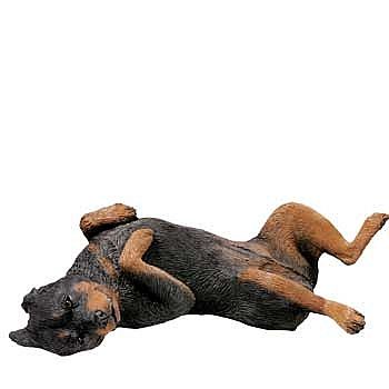 Playful Rottweiler Statue