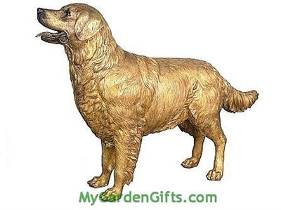 Life Size Golden Retriever - Bronze