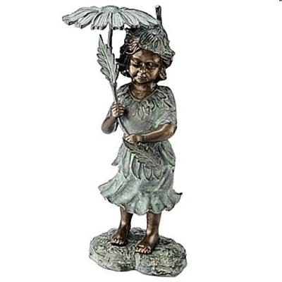 Pixie Girl Fountain Spitter Statue