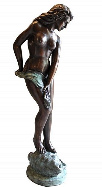 Woman by the Sea Bronze Fountain Statue