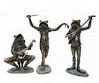 Set of 3 Frog Musician Statues