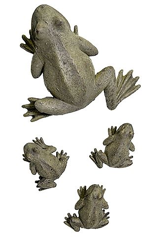 Mama and her Baby Frogs Wall Sculptures