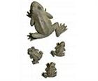 Mama and her Baby Frogs Wall Sculptures