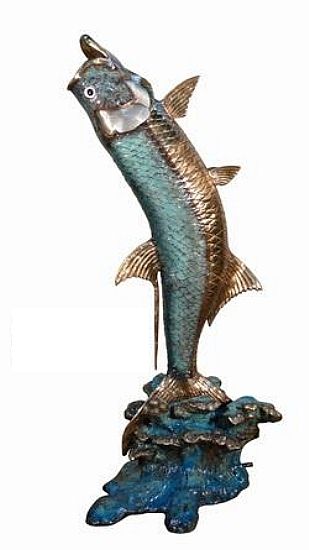 Large Jumping Tarpon Sculpture