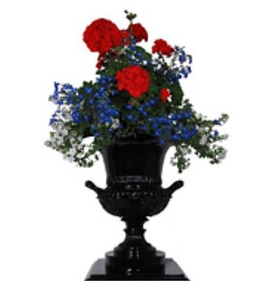 Tuscan Urn with Polished Black Finish