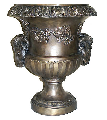 Rams Head Bronze Urn Large