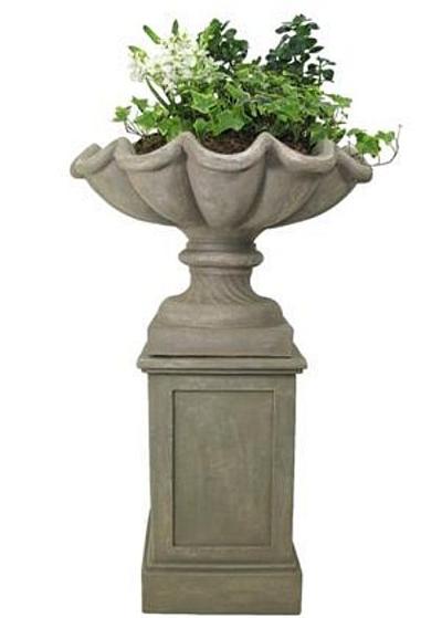 Swagged Garden Urn and Pedestal