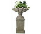 Swagged Garden Urn and Pedestal