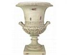 Romana Urn with Handles - Distressed White Finish