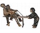 Boys Versus Girls Bronze Sculpture