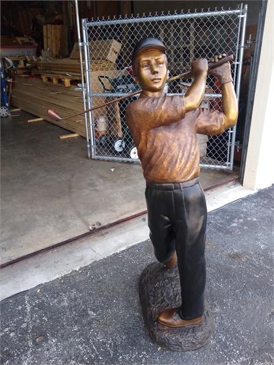 Male Golfer Statue