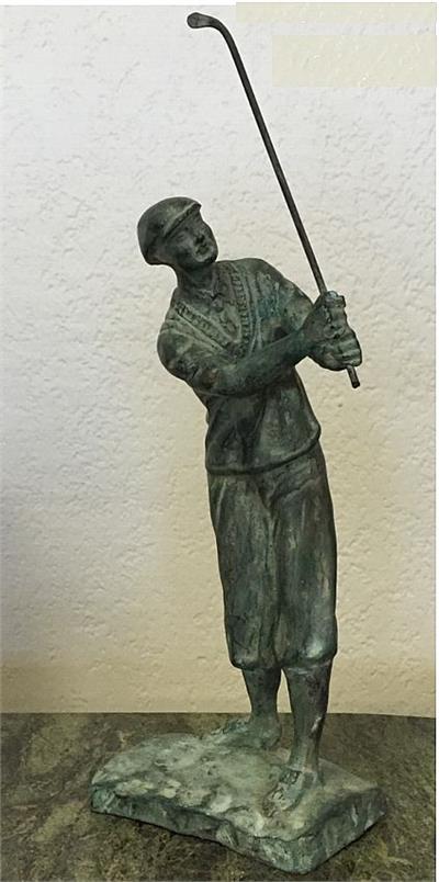 Bronze Golfer Man Sculpture