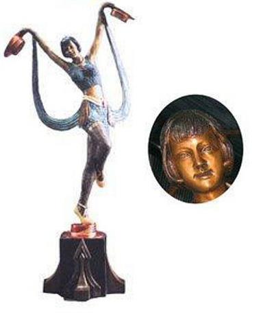 Art Nouveau Woman Dancer Sculpture