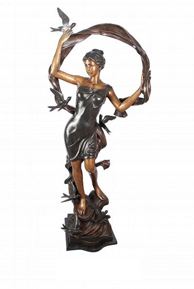 Bronze Dancing Woman Sculpture