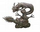 Chinese Dragon Sculpture with Orb