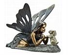 Fairy with Bunny Garden Sculpture