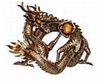 Bronze Chinese Dragon with Orb