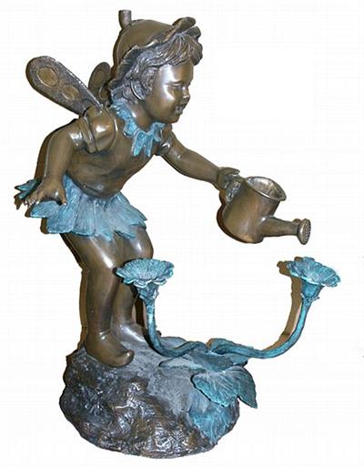 Pixie Girl Fairy Fountain Statue