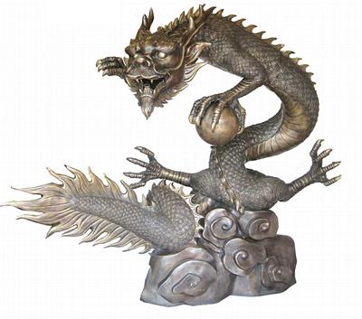 Life Size Bronze Dragon Sculpture