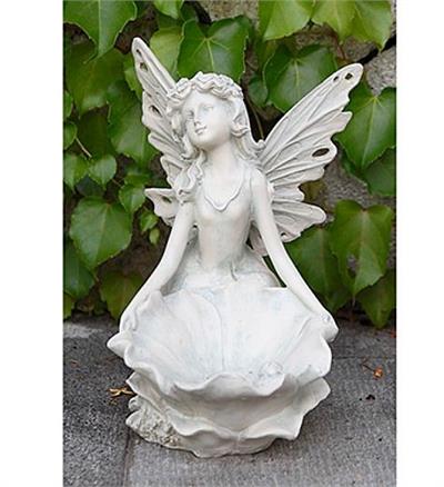 Resting Fairy Girl Bird Feeder