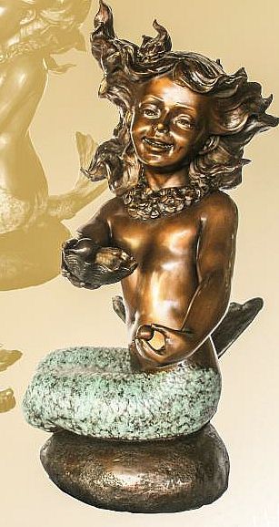 Little Mermaid Girl Fountain Sculpture