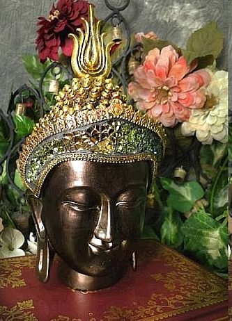 Thai Buddha Head Sculpture