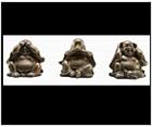 See No Evil Happy Buddha Figurines Set