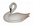 Large Swan Statue with Wood Finished Look