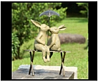 Kissing Bunnies Sculpture