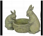 Papa and Baby Bunny Garden Planter - Small