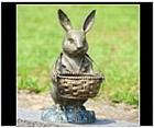 Rabbit with Basket Statue