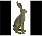 Wild Hare Statue in Antiqued Finish