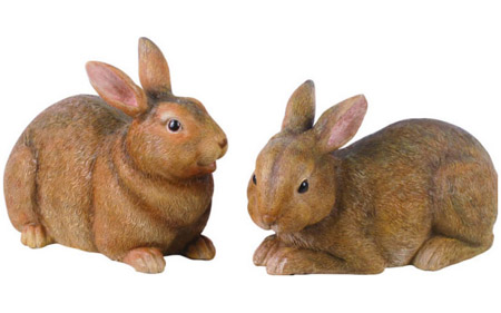 Cute Brown Bunnies - Sculpture