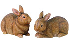 Cute Brown Bunnies - Sculpture