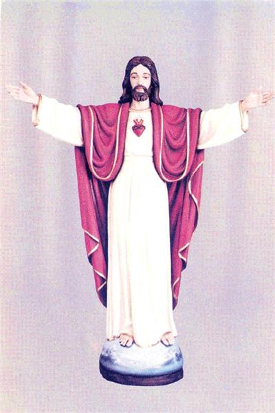 Large Sacred Heart of Jesus 63"H