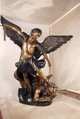 Bronze Life Size St Michael Statue with Sword