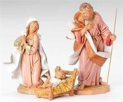 Holy Family Sculpture with Pastel Tone Finishing