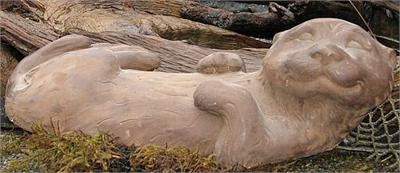 Happy Sea Otter Statue