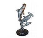 Hammerhead Bronze Sculpture, hammerhead sharks sculpture, hammerhead bronze sharks