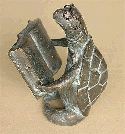 Smart Turtle Reader Statue