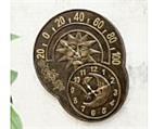 Garden Sun and Moon Wall Plaque and Thermometer